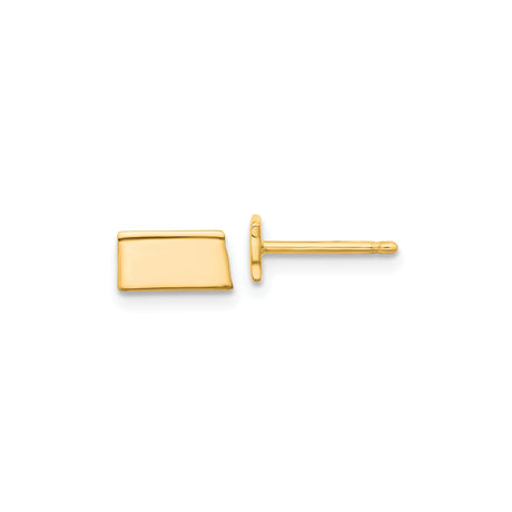 Sterling Silver Cufflinks, Polished Rectangular Design with Bent Edge, Minimalist Formal Style