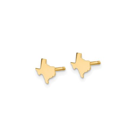Sterling Silver Texas Shaped Stud Earrings, Minimalist State Outline Design for Women
