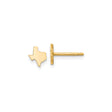 Sterling Silver Texas Shaped Stud Earrings, Minimalist State Outline Design for Women