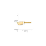 Gold Plated Stainless Steel Washington State Stud Earrings