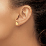 Sterling Silver Wisconsin State Outline Stud Earrings, Gold Plated Minimalist Design for Women