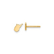 14k Yellow Gold West Virginia State Shaped Earrings, Minimal Studs for Women or Unisex Wear