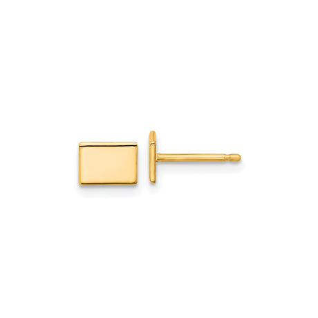 Sterling Silver Rectangular Cufflinks, Polished Finish, Minimalist Modern Style for Men