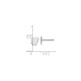 Sterling Silver Arkansas State Map Stud Earrings, Minimalist Cutout Design for Women and Unisex