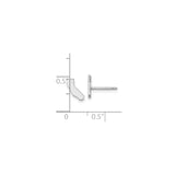 Sterling Silver California State Stud Earrings with Outline Map Design