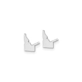 Sterling Silver Idaho State Stud Earrings, Minimalist Outline Design for Women and Unisex Wear