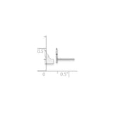 14k White Gold Idaho Stud Earrings, Minimalist State Silhouette Design for Women