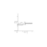14k White Gold Kentucky State Stud Earrings, Dainty Map Outline, Unisex Southern USA Style
