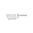 Sterling Silver Montana State Outline Stud Earrings, Minimalist USA Design