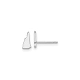 Sterling Silver New Hampshire Outline Stud Earrings, Minimalist State Map Jewelry