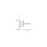 Sterling Silver New Jersey Outline Stud Earrings, Minimalist State Map Jewelry for Women