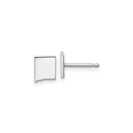 Sterling Silver Lapel Pin in New Mexico State Shape, Minimalist Map-Inspired Design