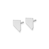Sterling Silver Nevada State Shaped Cufflinks, Polished Finish Patriotic Accessories for Men