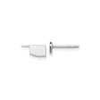 Sterling Silver Oklahoma Map Stud Earrings, Minimalist State Shape Jewelry for Women and Unisex