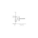 Sterling Silver Rhode Island State Stud Earrings, Minimalist Outline Design for Women