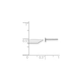 14k White Gold Tennessee State Outline Stud Earrings, Minimalist Travel Jewelry Design