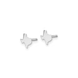 Sterling Silver Texas Outline Stud Earrings Minimalist