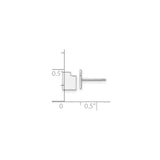 Sterling Silver Utah State Stud Earrings Minimalist Outline