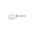 14k White Gold Washington State Stud Earrings, Minimalist Map Design, Dainty Travel Jewelry