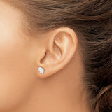 Sterling Silver Wisconsin State Outline Stud Earrings