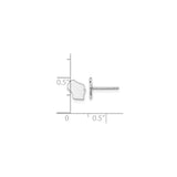 Sterling Silver Wisconsin State Outline Stud Earrings