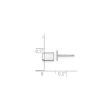 Sterling Silver Rectangle Cufflinks, Minimalist Design for Men, Polished Finish