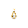 AA Diamond Charm Pendant in Real 14k Yellow Gold