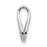 2.8mm VS Diamond Teardrop Shape Slide Charm Pendant in Real 14k White Gold