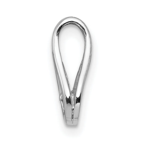 2.8mm AAA Diamond Teardrop Shape Slide Charm Pendant in Real 14k White Gold