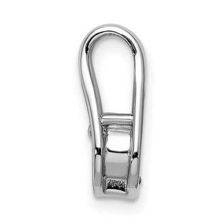 4.7mm AAA Diamond Teardrop Shape Slide Charm Pendant in Real 14k White Gold