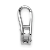 4.7mm A Diamond Teardrop Shape Slide Charm Pendant in Real 14k White Gold
