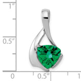 8mm Mount Saint Helens Charm Pendant in Real 14k White Gold