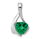 8mm Mount Saint Helens Charm Pendant in Real 14k White Gold