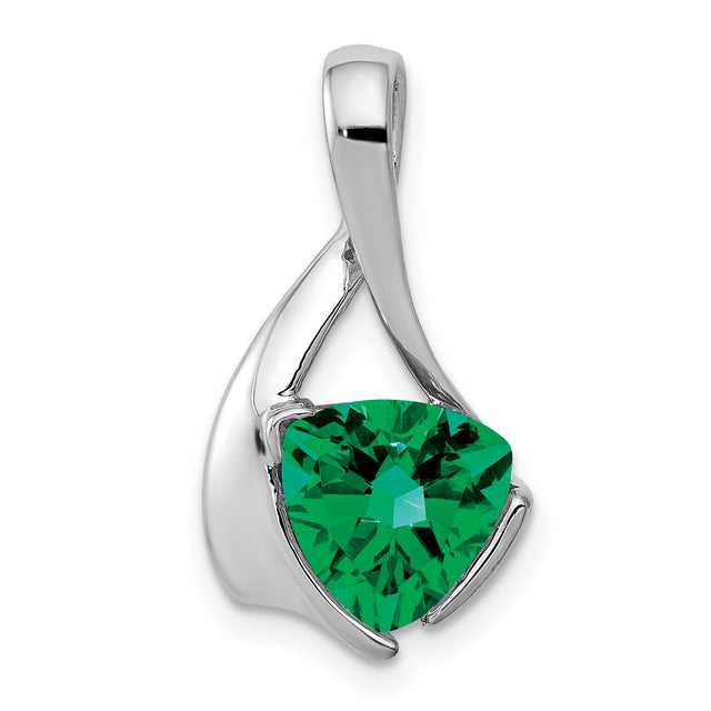 8mm Mount Saint Helens Charm Pendant in Real 14k White Gold