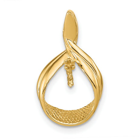 7mm White Round Freshwater Cultured Pearl VS Diamond Charm Pendant in Real 14k Yellow Gold