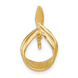 7mm White Round Freshwater Cultured Pearl AAA Diamond Charm Pendant in Real 14k Yellow Gold