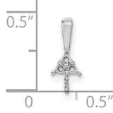 14k White Gold Pendant with Cultured Pearl and Diamond Cluster, Elegant Bridal Jewelry