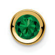 5mm Mount Saint Helens bezel Charm Pendant in Real 14k Yellow Gold