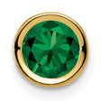 6mm Mount Saint Helens bezel Charm Pendant in Real 14k Yellow Gold