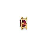 14k Yellow Gold Garnet Pendant with Star or Leaf Cut Bezel Setting, January Birthstone Jewelry