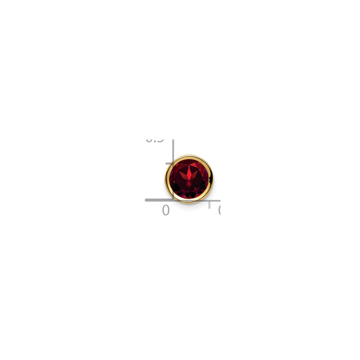14k Yellow Gold Garnet Pendant with Star or Leaf Cut Bezel Setting, January Birthstone Jewelry