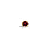 14k Yellow Gold Garnet Pendant with Star or Leaf Cut Bezel Setting, January Birthstone Jewelry