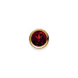 14k Yellow Gold Garnet Pendant with Star or Leaf Cut Bezel Setting, January Birthstone Jewelry