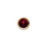 14k Yellow Gold Garnet Pendant with Star or Leaf Cut Bezel Setting, January Birthstone Jewelry