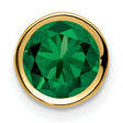 7mm Mount Saint Helens bezel Charm Pendant in Real 14k Yellow Gold