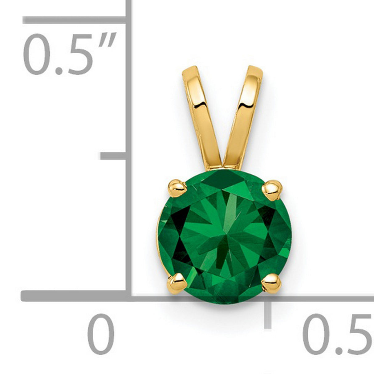 6mm Mount Saint Helens Charm Pendant in Real 14k Yellow Gold