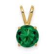 7mm Mount Saint Helens Charm Pendant in Real 14k Yellow Gold