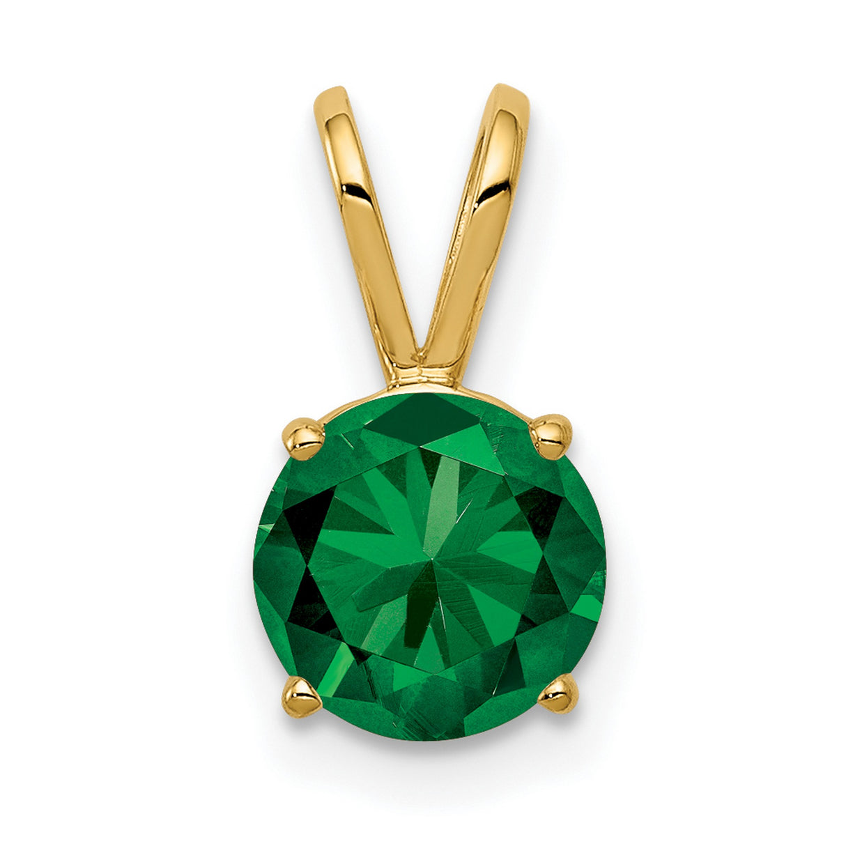 7mm Mount Saint Helens Charm Pendant in Real 14k Yellow Gold