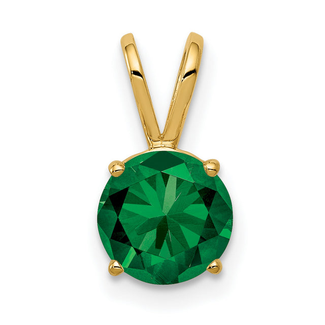 7mm Mount Saint Helens Charm Pendant in Real 14k Yellow Gold