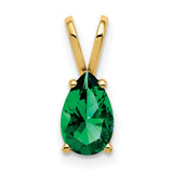 8x5mm Pear Mount Saint Helens Charm Pendant in Real 14k Yellow Gold